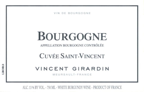 Vincent Girardin Bourgogne Cuvee St. Vincent Chardonnay