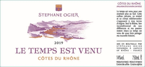 Domaine Stéphane Ogier Cotes du Rhone Blanc, Le Temps Est Venu