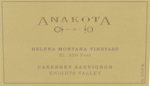 Anakota Cabernet Sauvignon, Helena Montana Vineyard