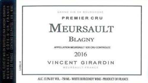 Vincent Girardin Meursault Blangy, 1er Cru