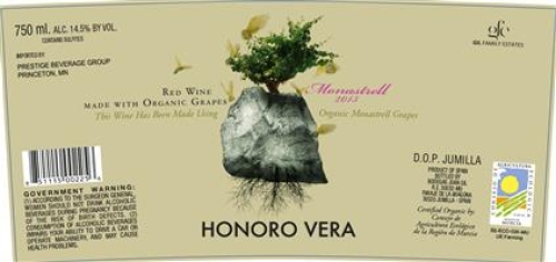 Honoro Vera Organic Monastrell