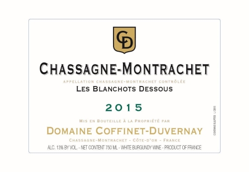 Domaine Coffinet Duvernay Chassagne-Montrachet Blanchots Dessus