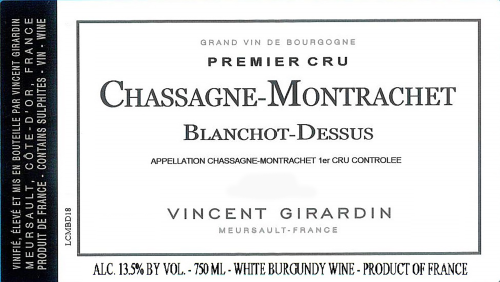 Vincent Girardin Chassagne-Montrachet Blanchots, 1er Cru