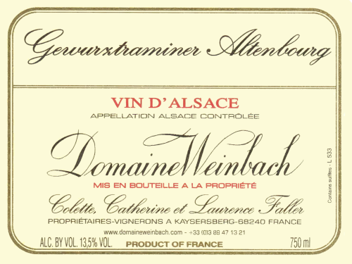 Domaine Weinbach Gewurztraminer Altenbourg