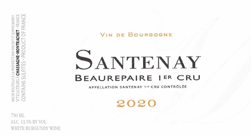 Vincent & Sophie Morey Santenay Beaurepaire Blanc, 1er Cru