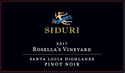 Siduri Pinot Noir, Rosélla's Vineyard, Santa Lucia Highlands