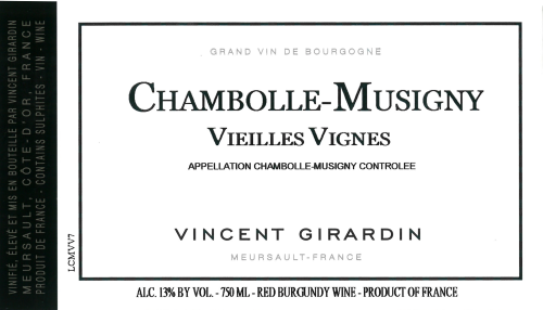 Vincent Girardin Chambolle-Musigny Villages Vieilles Vignes