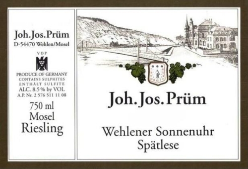 Joh. Jos. Prum Riesling Spatlese, Wehlener Sonnenuhr