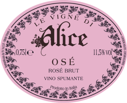 Le Vigne de Alice Spumante 'Ose' Brut Nature Rosé