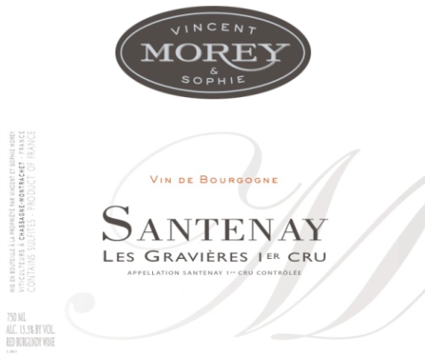 Vincent & Sophie Morey Santenay Les Gravieres, 1er Cru