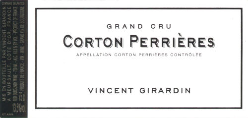 Vincent Girardin Corton-Perrieres Rouge, Grand Cru