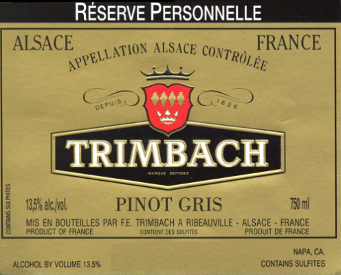 Trimbach Pinot Gris Reserve Personelle