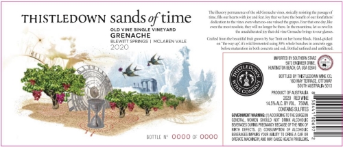 Thistledown Grenache 'The Sands of Time', Blewitt Springs Vineyard