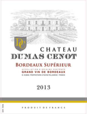 Chateau Dumas Cenot Rouge, Bordeaux Superieur