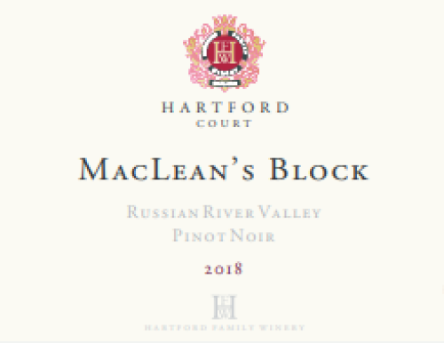 Hartford Court Pinot Noir, 'MacLean's Block', Russian River Valley