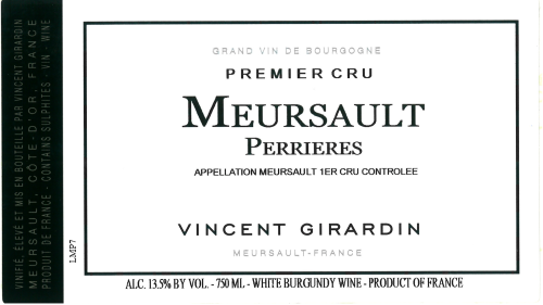 Vincent Girardin Meursault Perrieres, 1er Cru