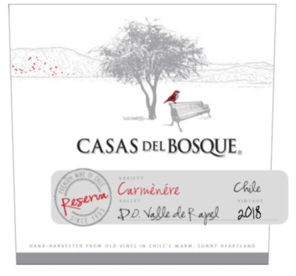 Casas del Bosque Carmenere, Reserva, Casablanca Valley